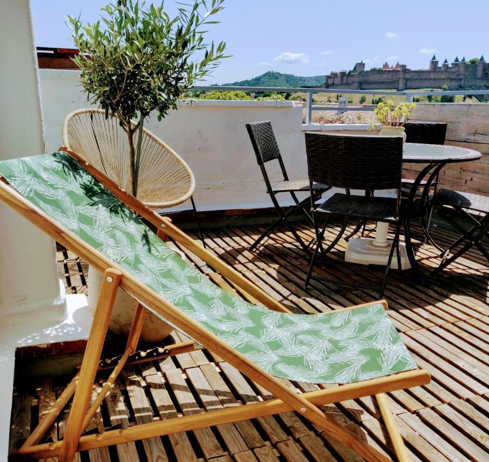 Appartement L'Oliveraie - La Cite Plein Les Yeux Carcassonne Dış mekan fotoğraf